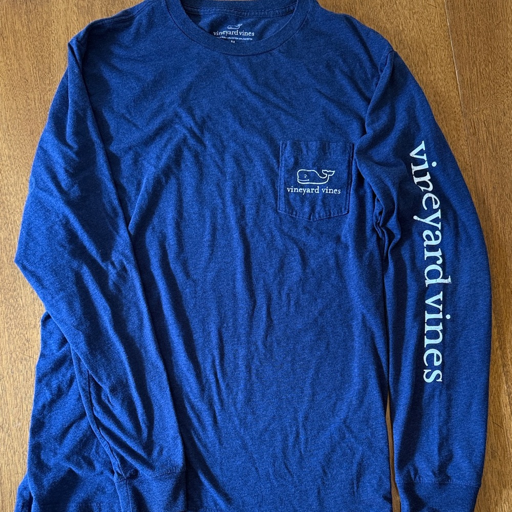 Vineyard Vines Men's Navy Long Sleeve Tee